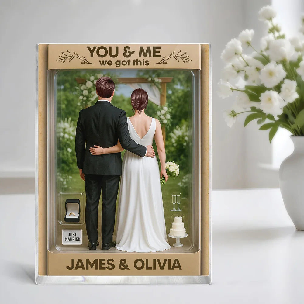 Couple Wedding Garden Plaque, Personalized Bride & Groom Gift