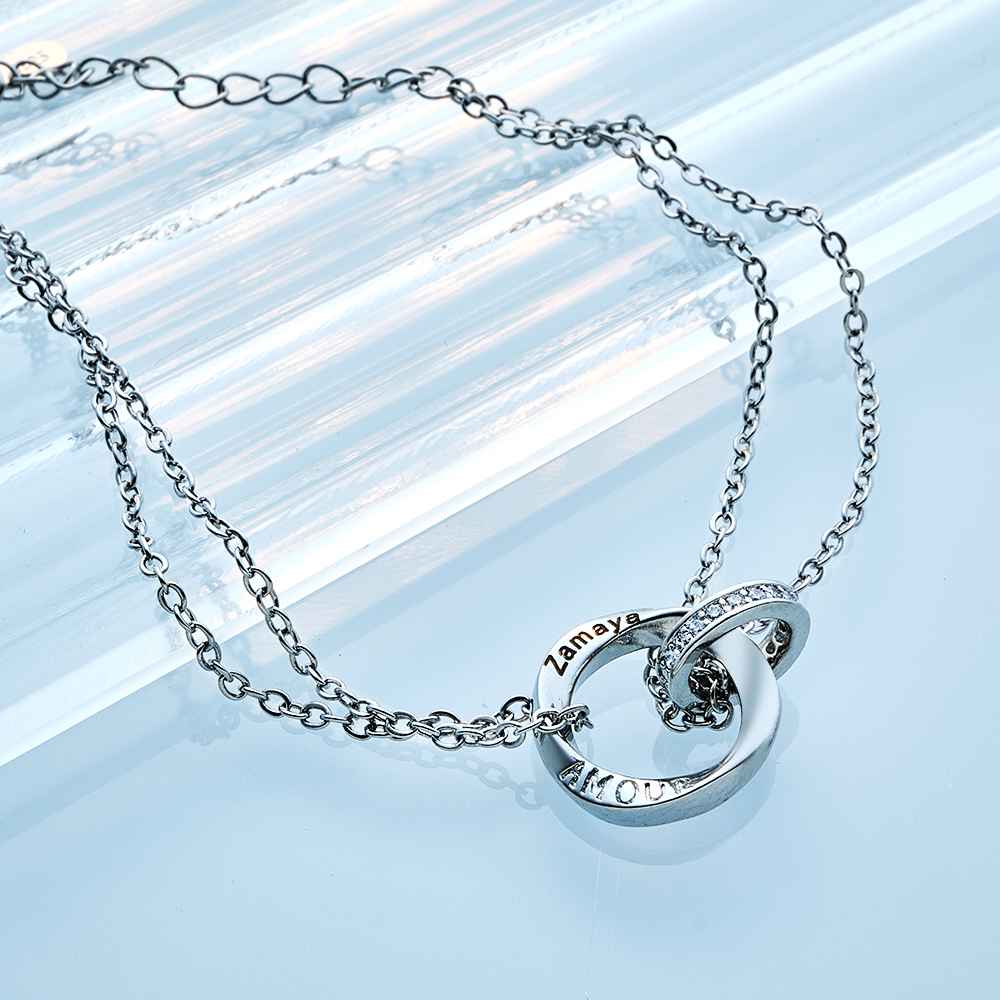 Any Names - Personalized Couple Elegant Couple Bracelet