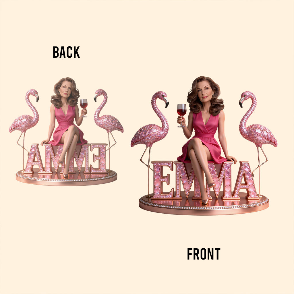 Custom Any Photo - Personalized Flamingo Custom Shaped Acrylic Plaque