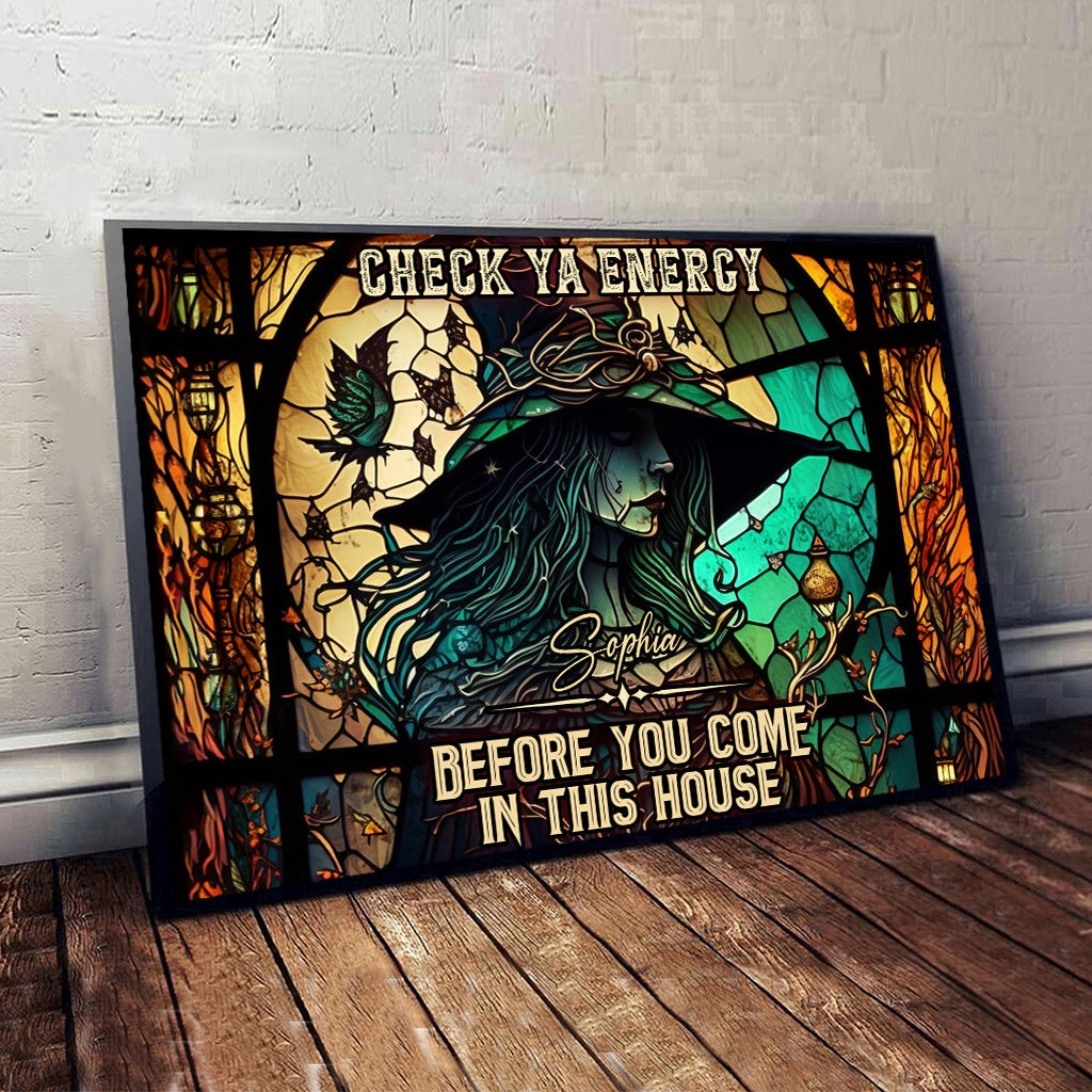 Check Ya Energy - Personalized Witch Canvas And Poster