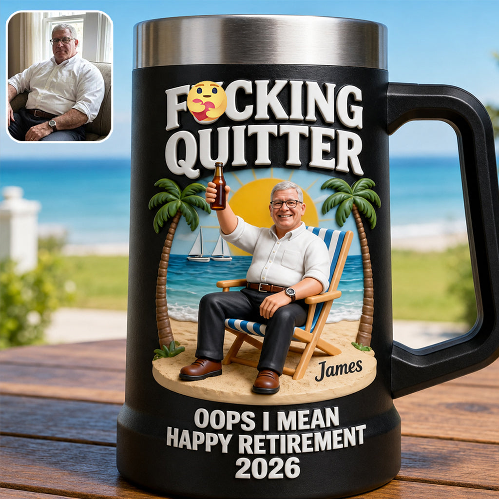 Happy Retirement - Personalized Retired Beer Stein