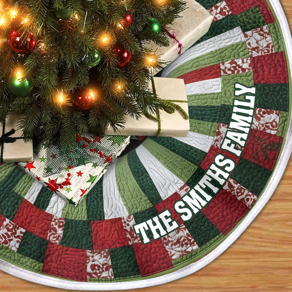 3D Abyss Christmas Gifts - Personalized Family Tree Skirt