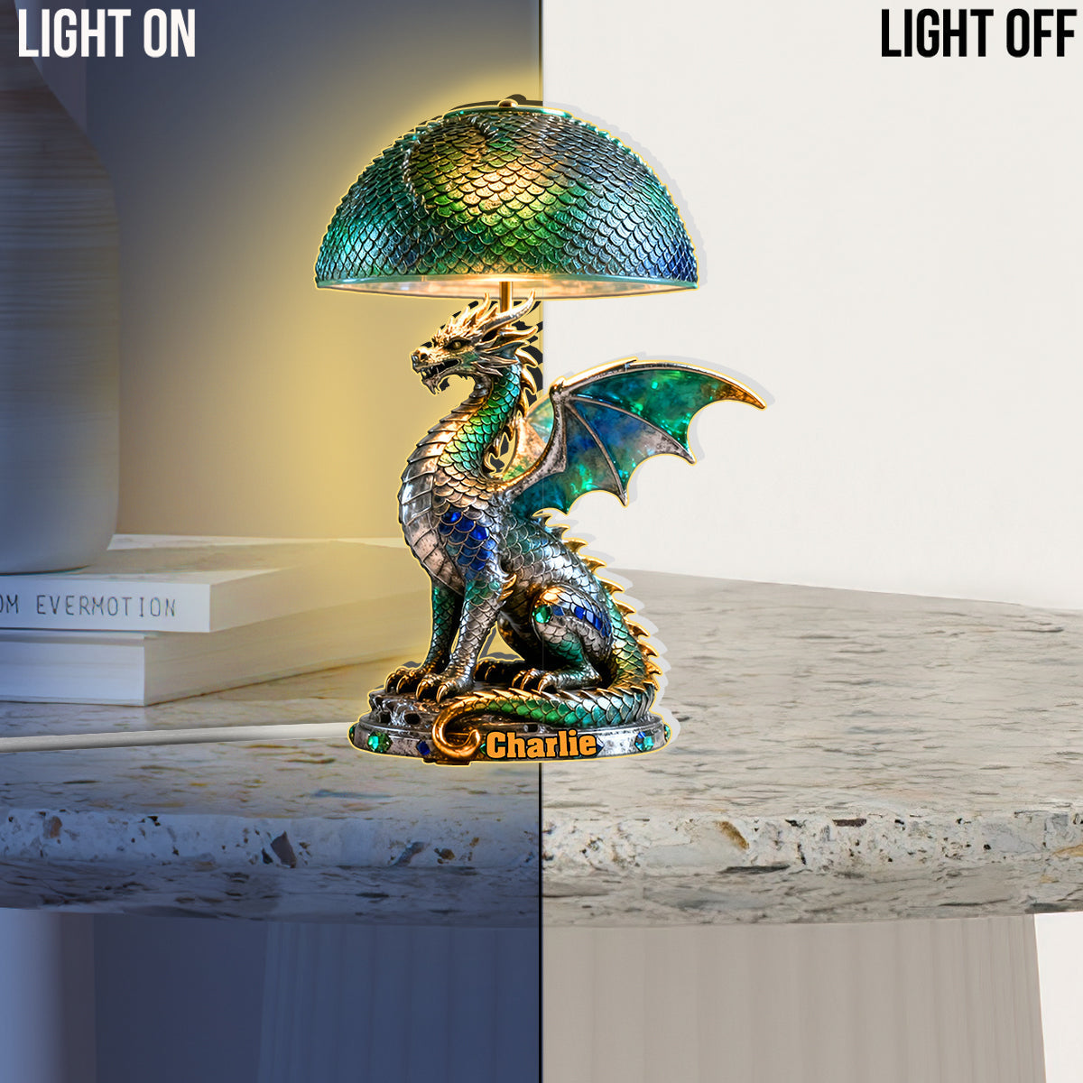 Lord Of The Skies - Personalized Dragon Acrylic LED Night Light