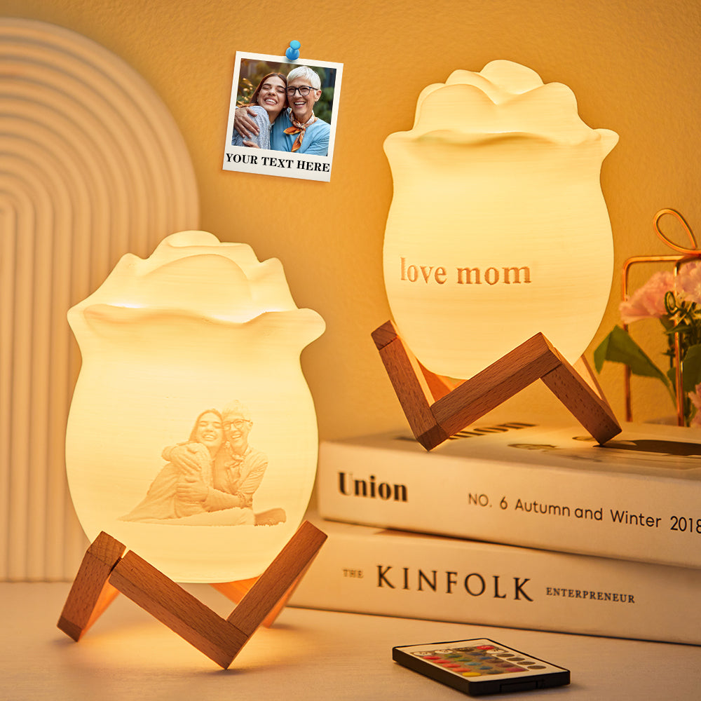 Any Photo Roses Lights - Personalized Any Photo Rose Lamp