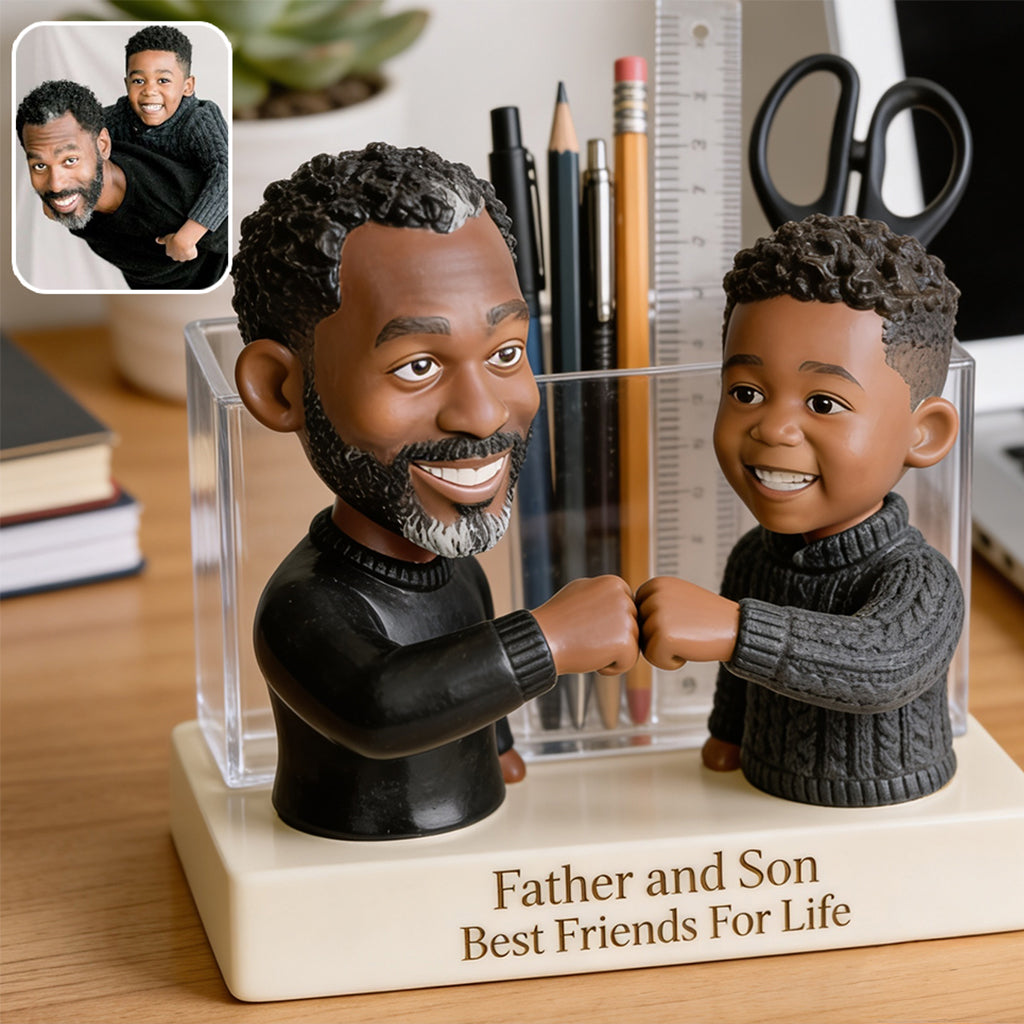 Best Friends For Life - Personalized Father Acrylic Pen Holder