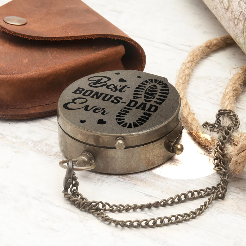 Best Bonus Dad Ever - Personalized Step Dad Compass