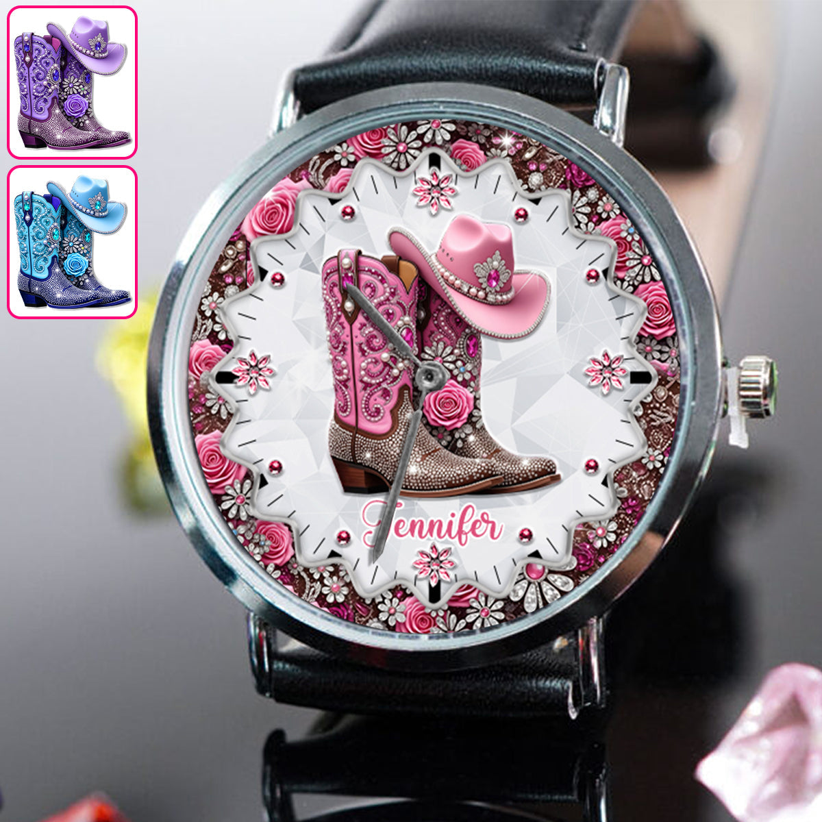 Cowgirl Boots - Personalized Cowgirl Hand Watch