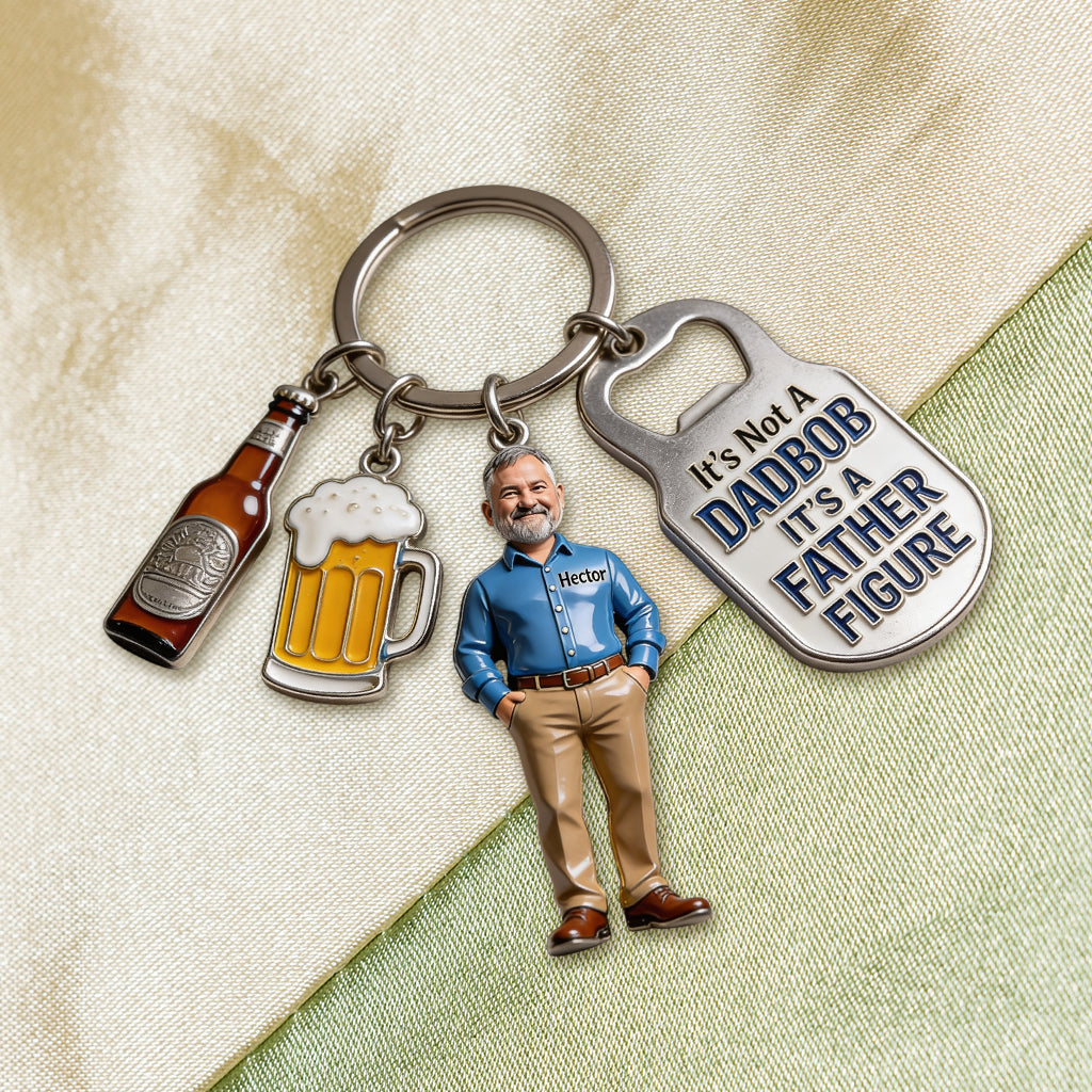 It's Not A Dad Bob - Personalized Father Premium Keychain With Charms