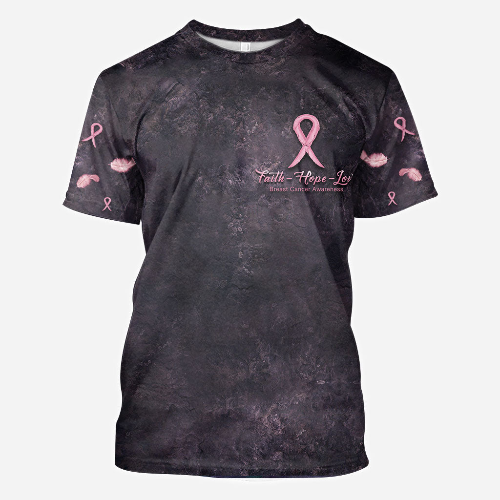 Faith Hope Love Breast Cancer Awareness All Over T-shirt and Hoodie