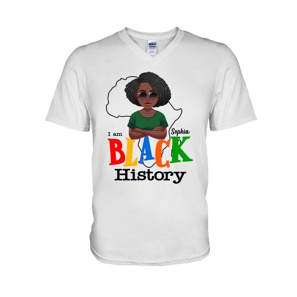 I Am Black History - Personalized African American T-shirt And Hoodie