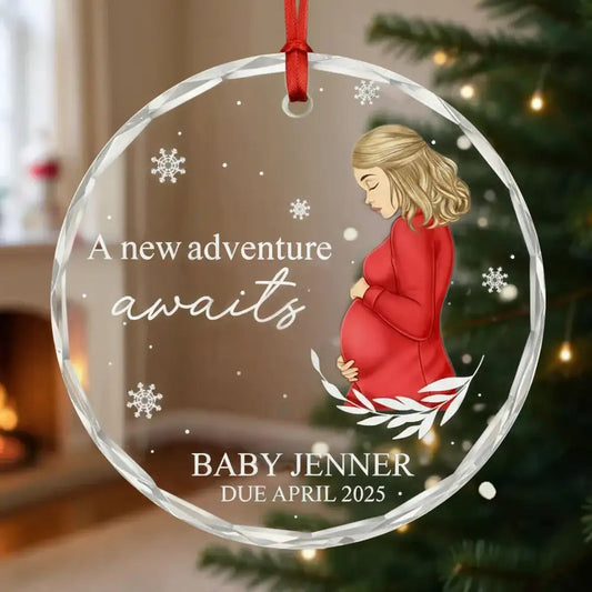 Crystal Ornament for Mom-to-Be – Heartfelt Keepsake, Cherished Pregnancy Moment, Perfect Gift for Baby Shower