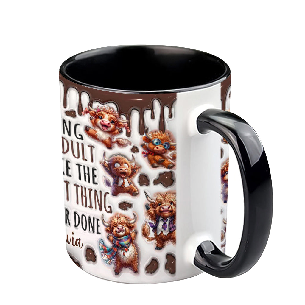 Being An Adult Is Like The Dumbest Thing - Personalized Accent Mug