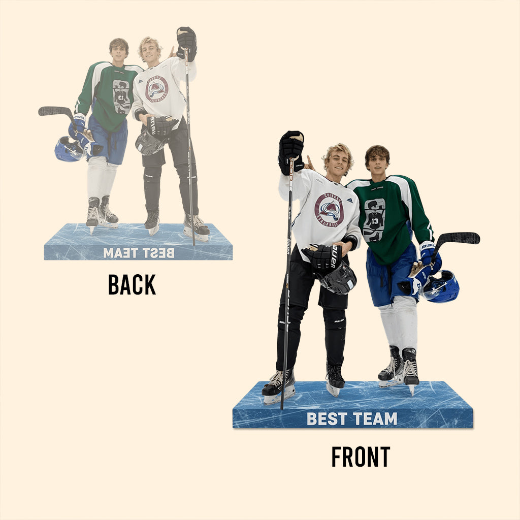 Custom Table Decor From Any Photo - Personalized Hockey Custom Shaped Acrylic Plaque