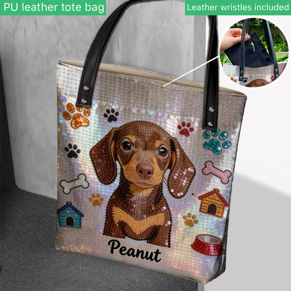 I Love My Dog - Personalized Dog Tote Bag