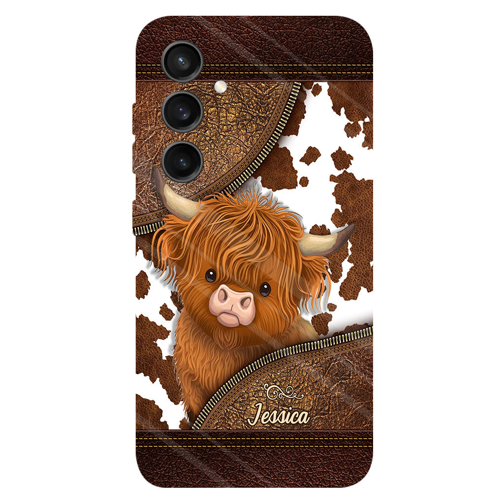 Just A Girl Who Loves Highland Cow - Personalized Full Print Phone Case