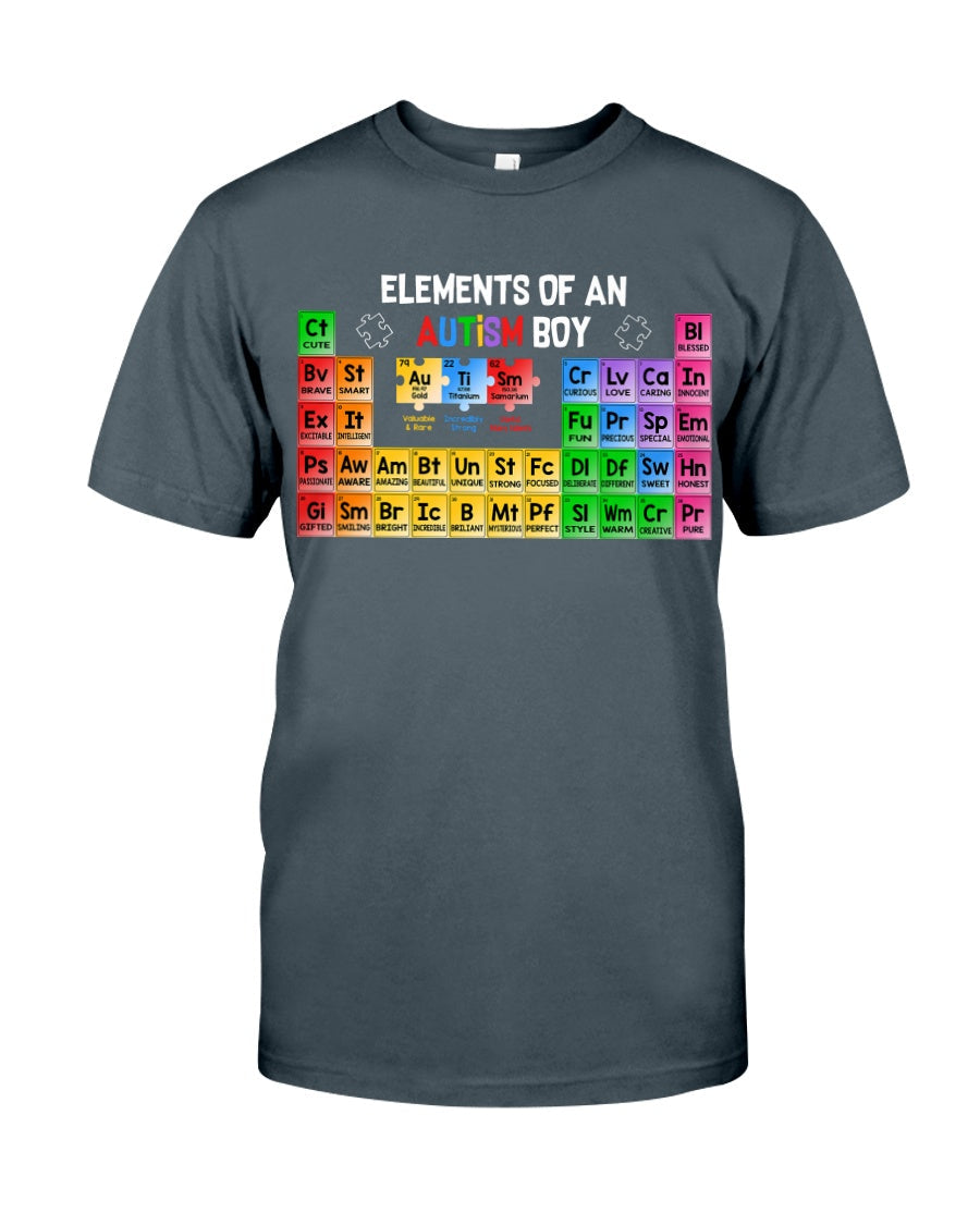 Elements Of An Autism Boy - Autism Awareness T-shirt and Hoodie 0520