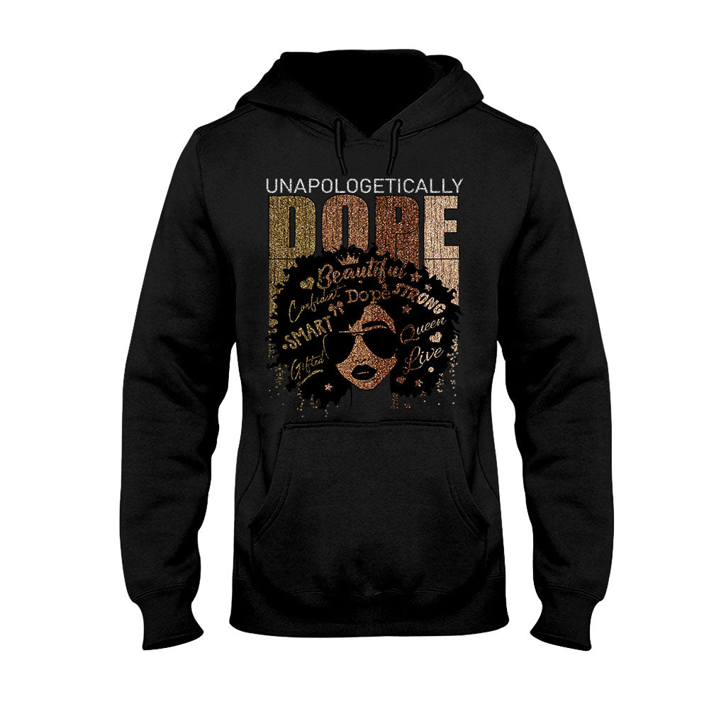 Black Queen - African American T-shirt and Hoodie With Faux Glitter Print 1121