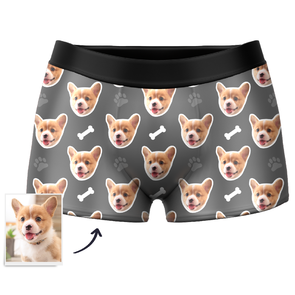 Custom Dog Face Boxers - Personalized Dog Men's boxer briefs