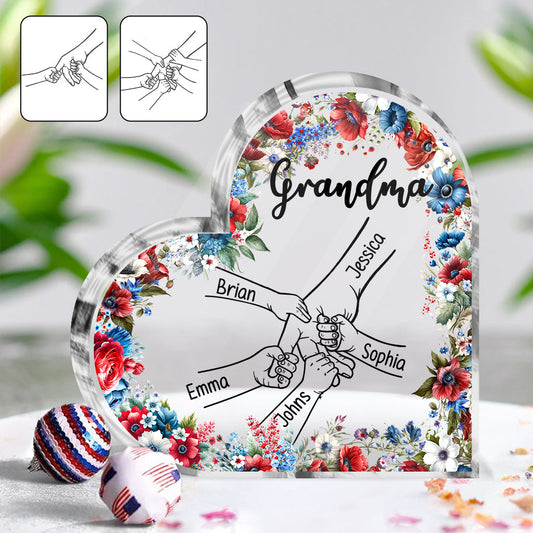 Grandma's Life 4th Of July - Personalized Grandma Custom Shaped Acrylic Plaque
