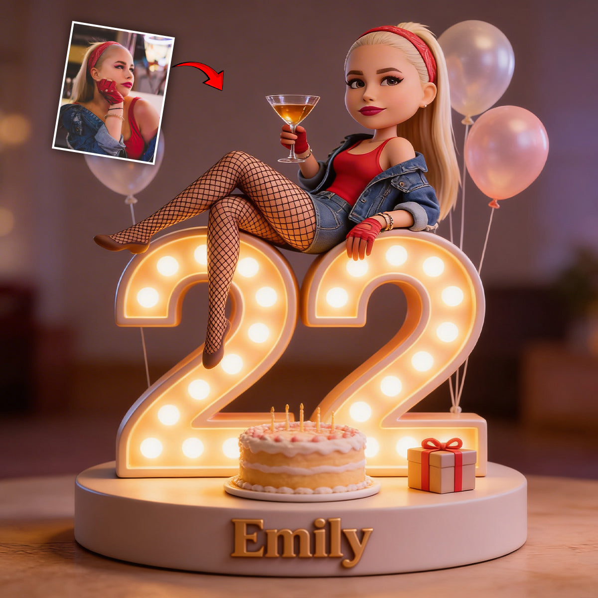 Any Drink, Custom Frome Photo - Personalized Birthday Custom Shaped Acrylic Plaque