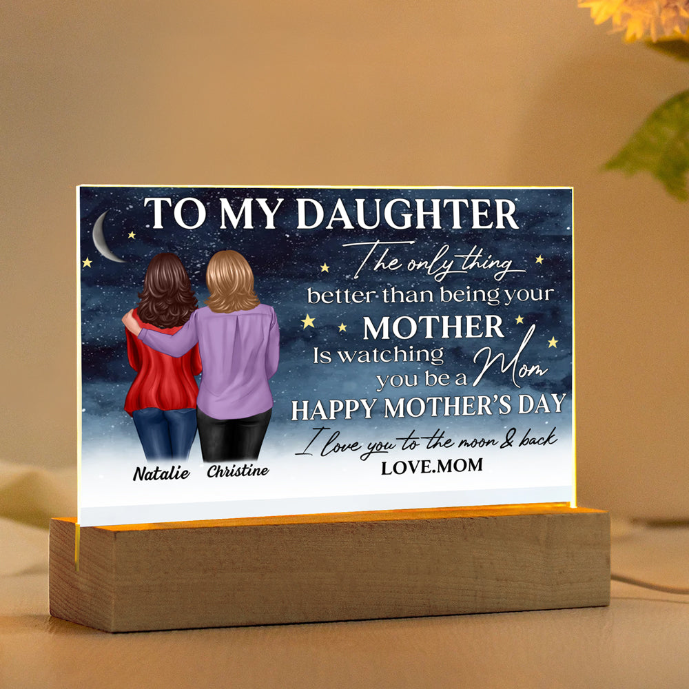 Starry Night To My Daughter – Personalized Plaque, Poster, Keychain, Pillow, Mug & More, Happy Mother’s Day Gift from Mom