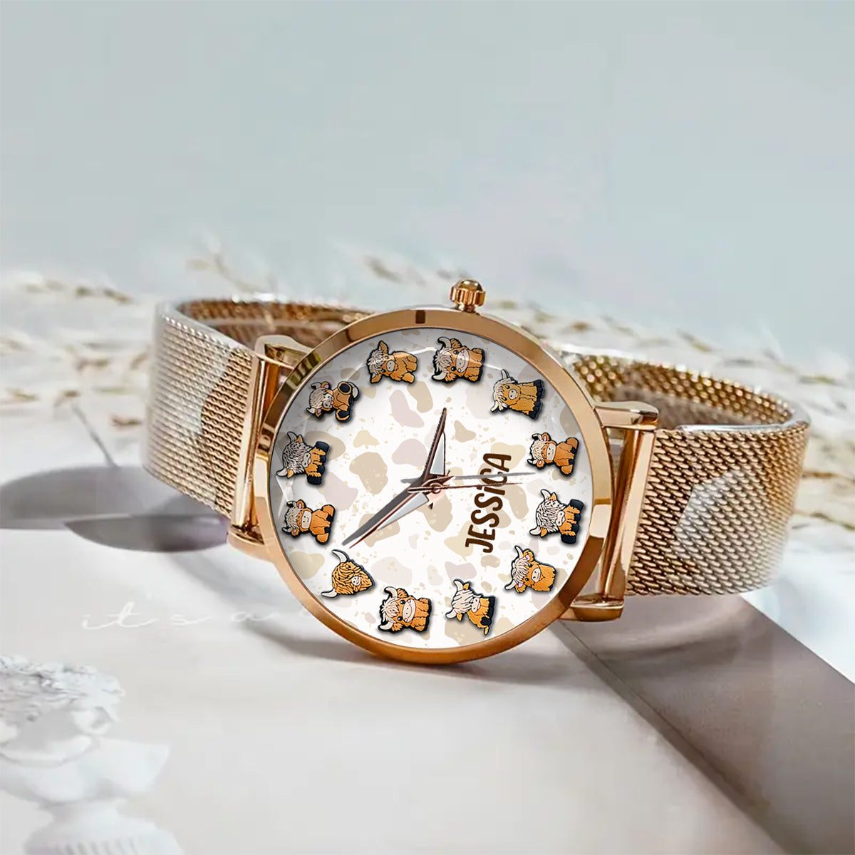 Just A Girl Who Loves Highland Cow - Personalized Highland Cow Women Hand Watch