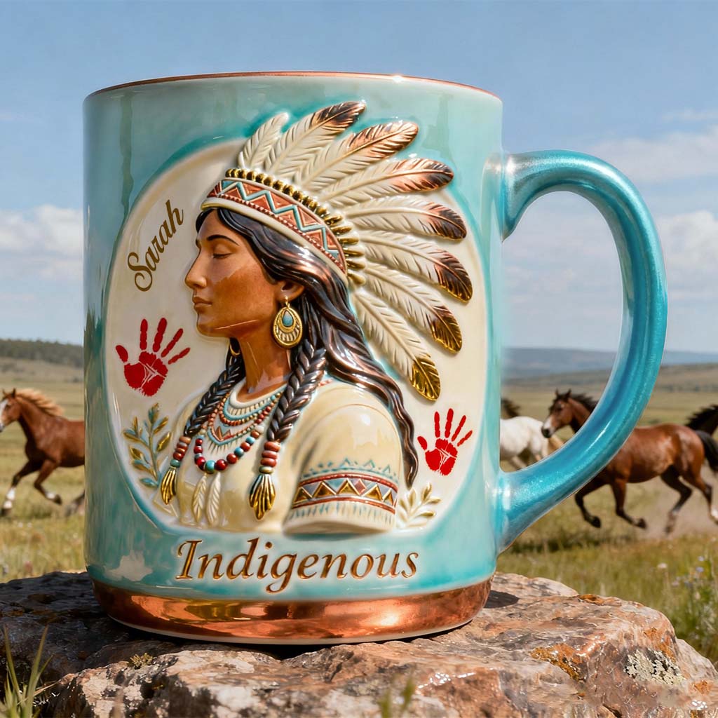 Indigenous - Personalized American Indian Accent Mug & Coaster