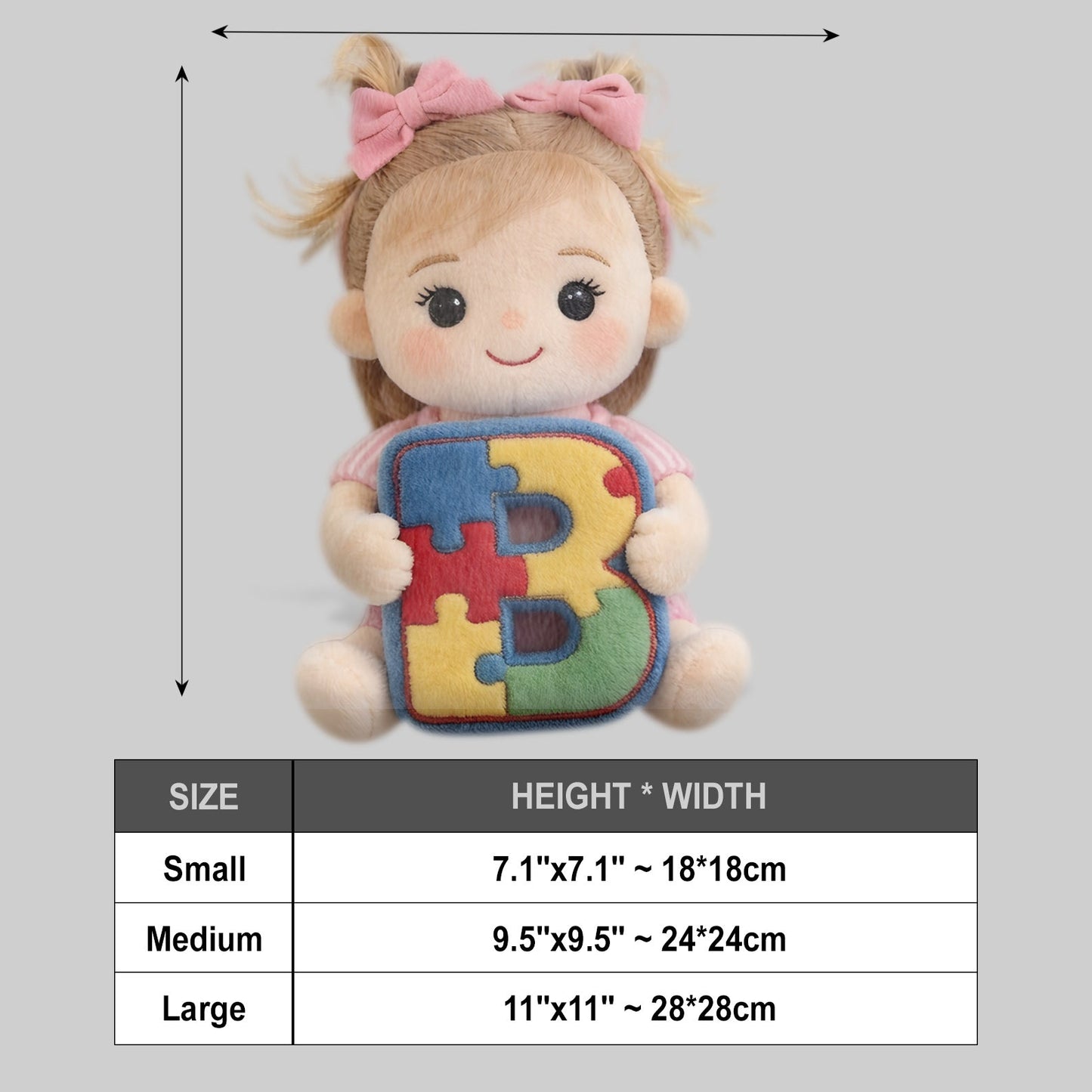 Autism Love Letter - Personalized Autism Awareness Plush Crossbag