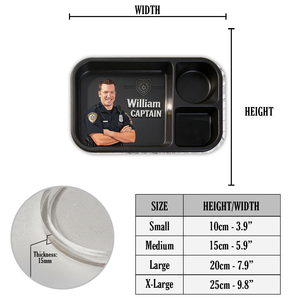 Behind Every Good Community Is A Great Officer - Personalized Police Officer Catch-All Tray