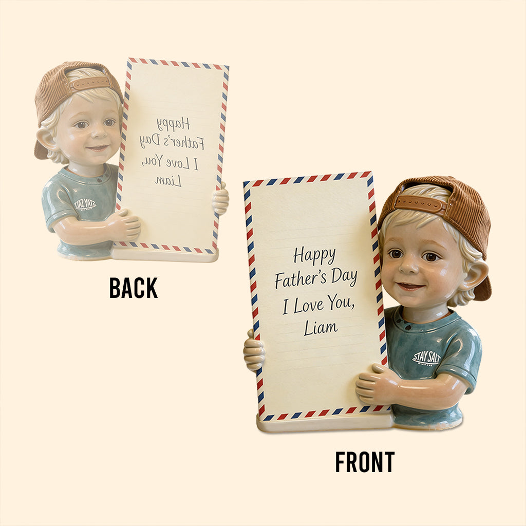 Custom Any Photo, Perfect Father's Day Gift - Personalized Kid Custom Shaped Acrylic Plaque