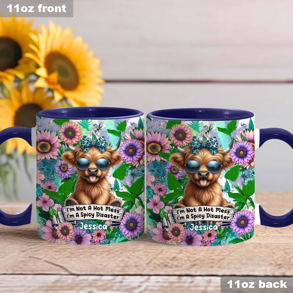 I'm Not A Hot Mess - Personalized Accent Mug