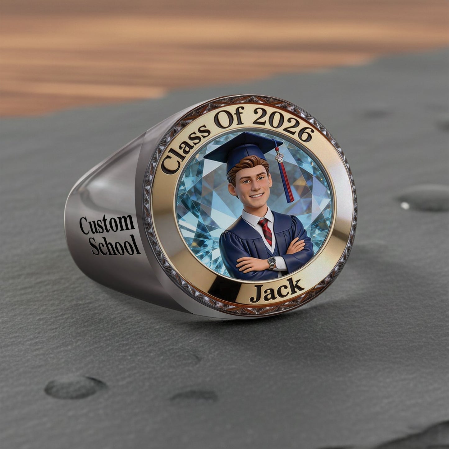 Class Of 2026 - Personalized Graduation Signet Ring