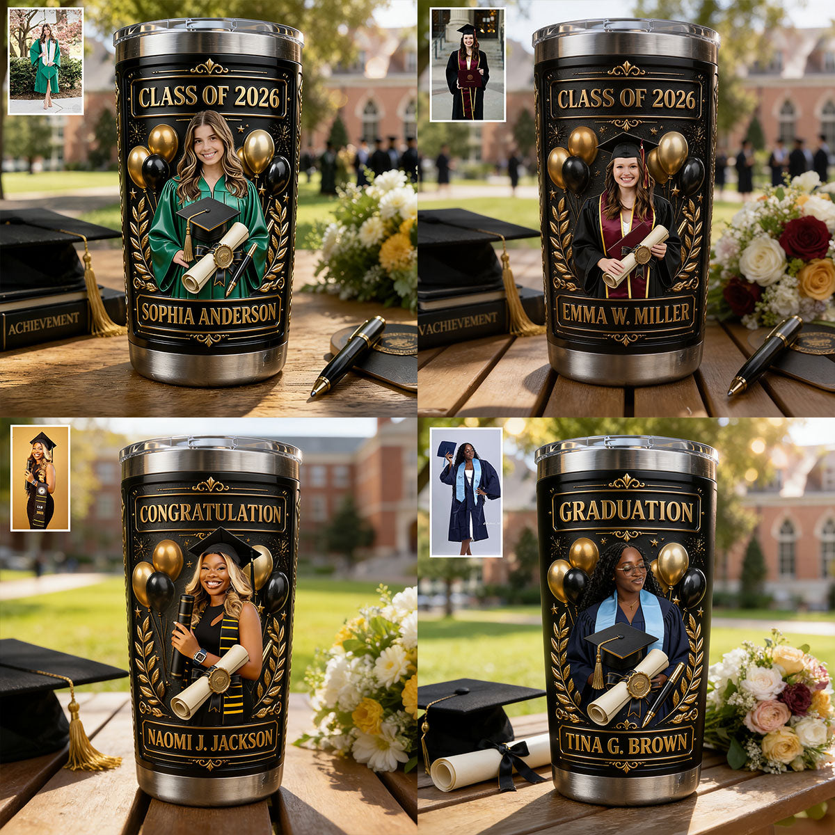 Any Photo Graduation Gift - Personalized Graduation Tumbler
