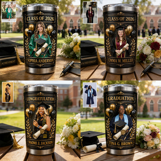 Any Photo Graduation Gift - Personalized Graduation Tumbler