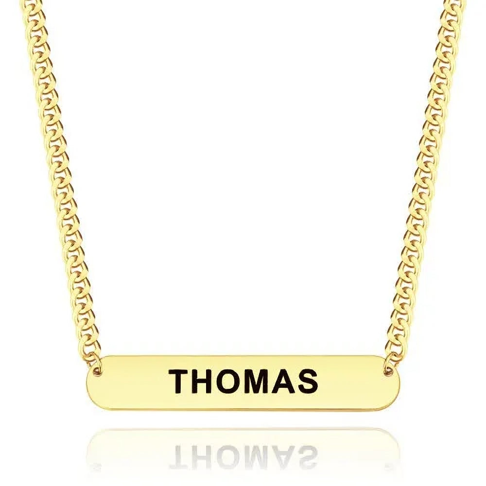Any Name/ Text/... - Personalized Bar Necklace