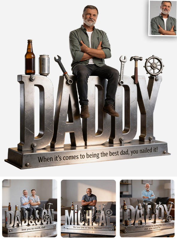 Father Gift Idea, Husband Gift - Personalized Father Custom Shaped Acrylic Plaque
