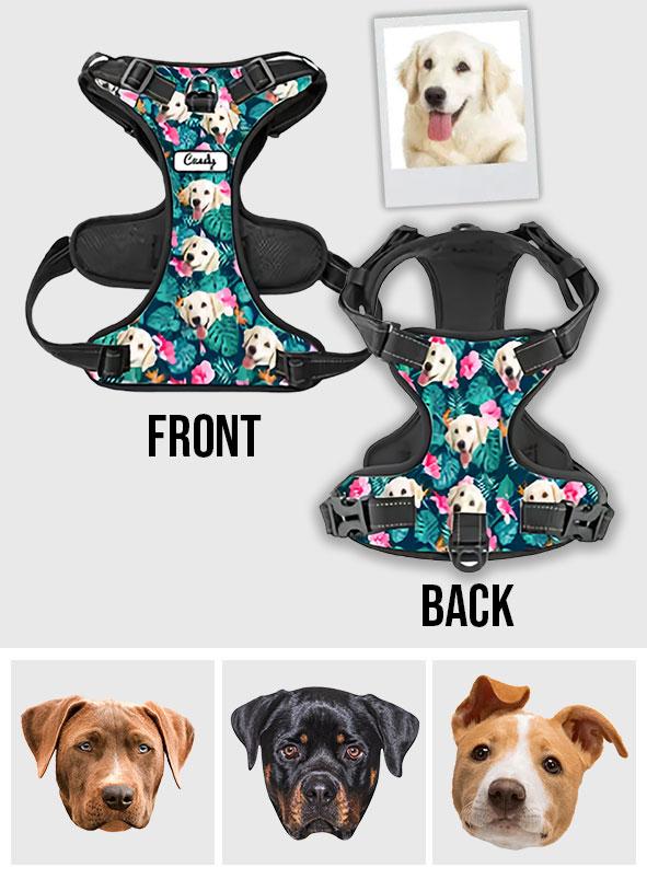 Custom Pet Photo Pattern - Personalized Photo Hawaiian Style Dog Harness