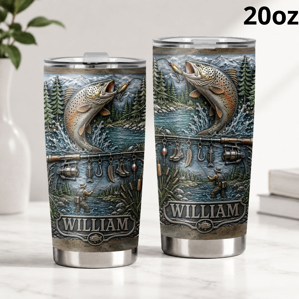 Gone Fishing - Personalized Fishing Tumbler