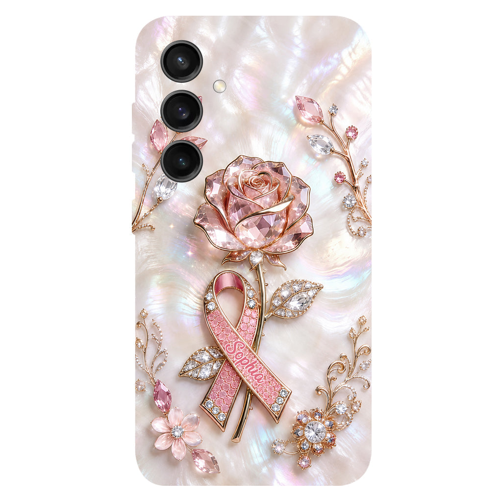 Faith Hope Love - Personalized Breast Cancer Awareness Full Print Phone Case & Phone Grip