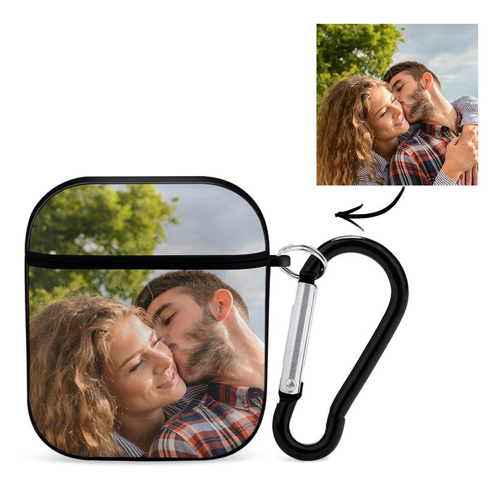 Custom Photo - Personalized Airpods 1/2 Case Cover With Keychain