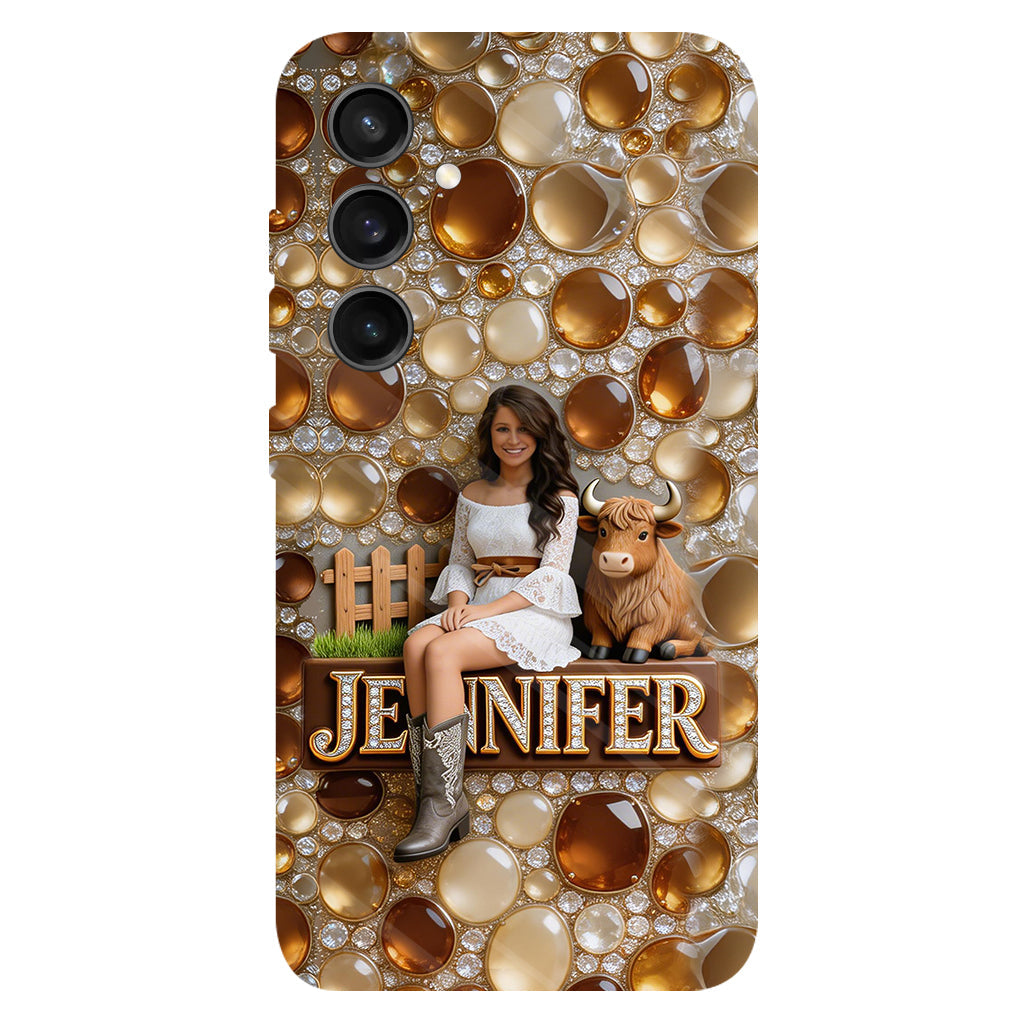 Just A Girl Who Loves Highland Cows - Personalized Highland Cow Full Print Phone Case