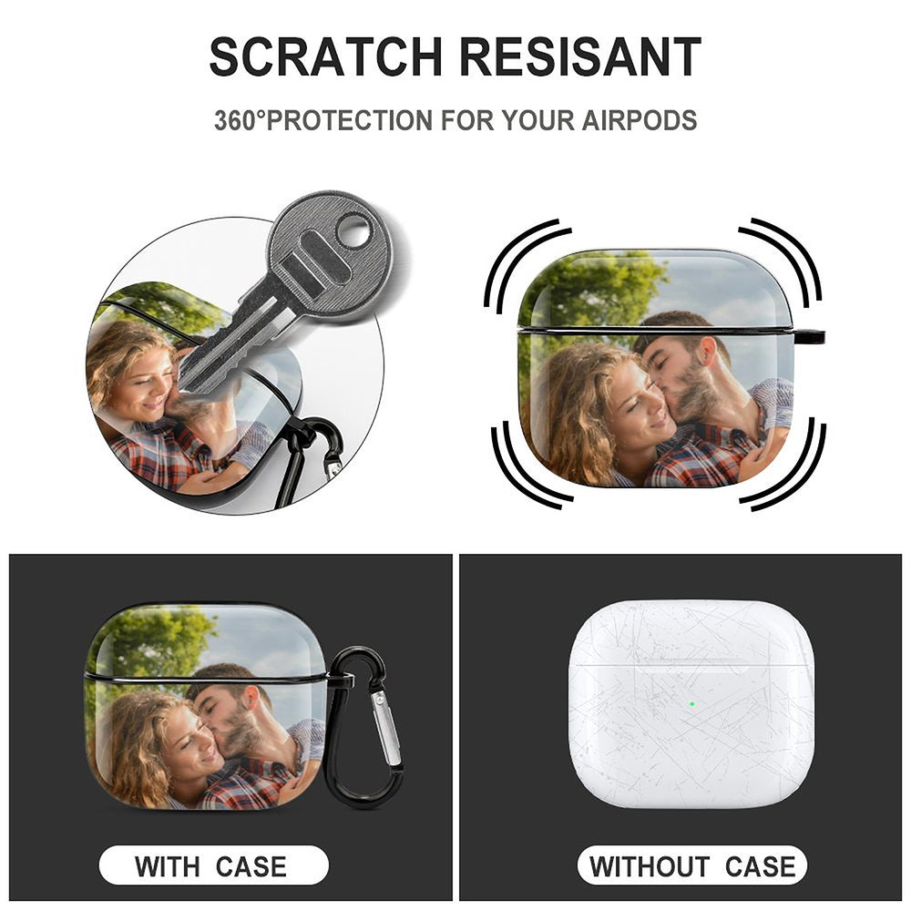Custom Photo - Personalized Airpods 3 Case Cover With Keychain