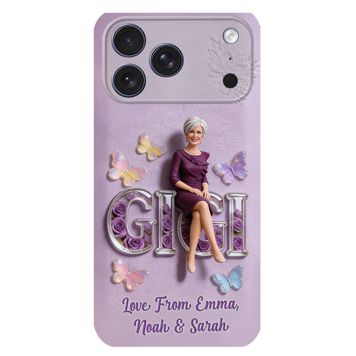 Custom Any Photo - Personalized Mother 3D Embossed Leather Phone Case