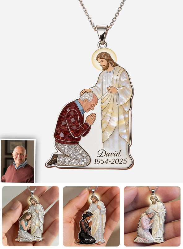 God's Hand - Personalized Christian Shaped Metal Pendant Necklace