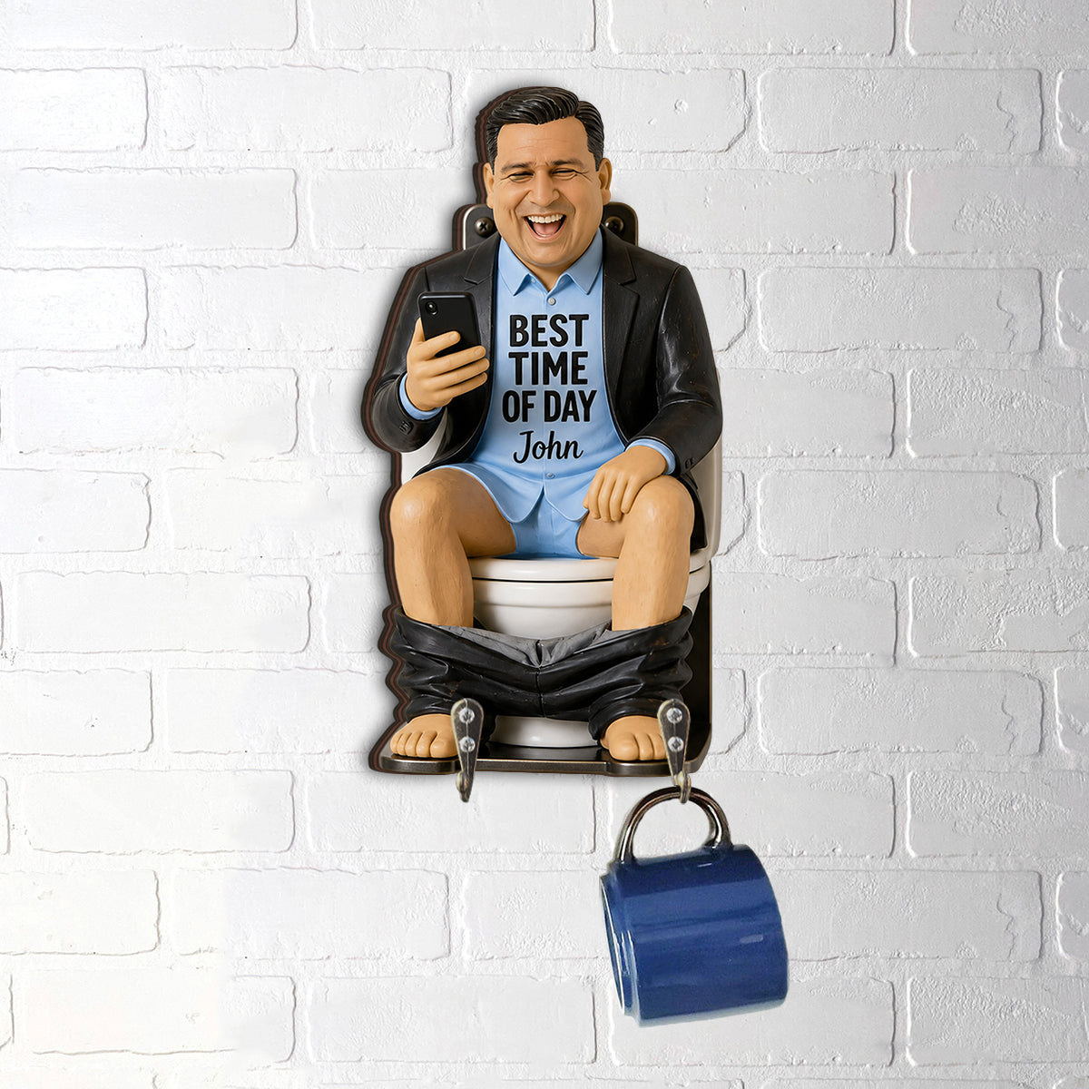 Funny Gift For Him - Personalized Father Custom Shaped Hanging Rack