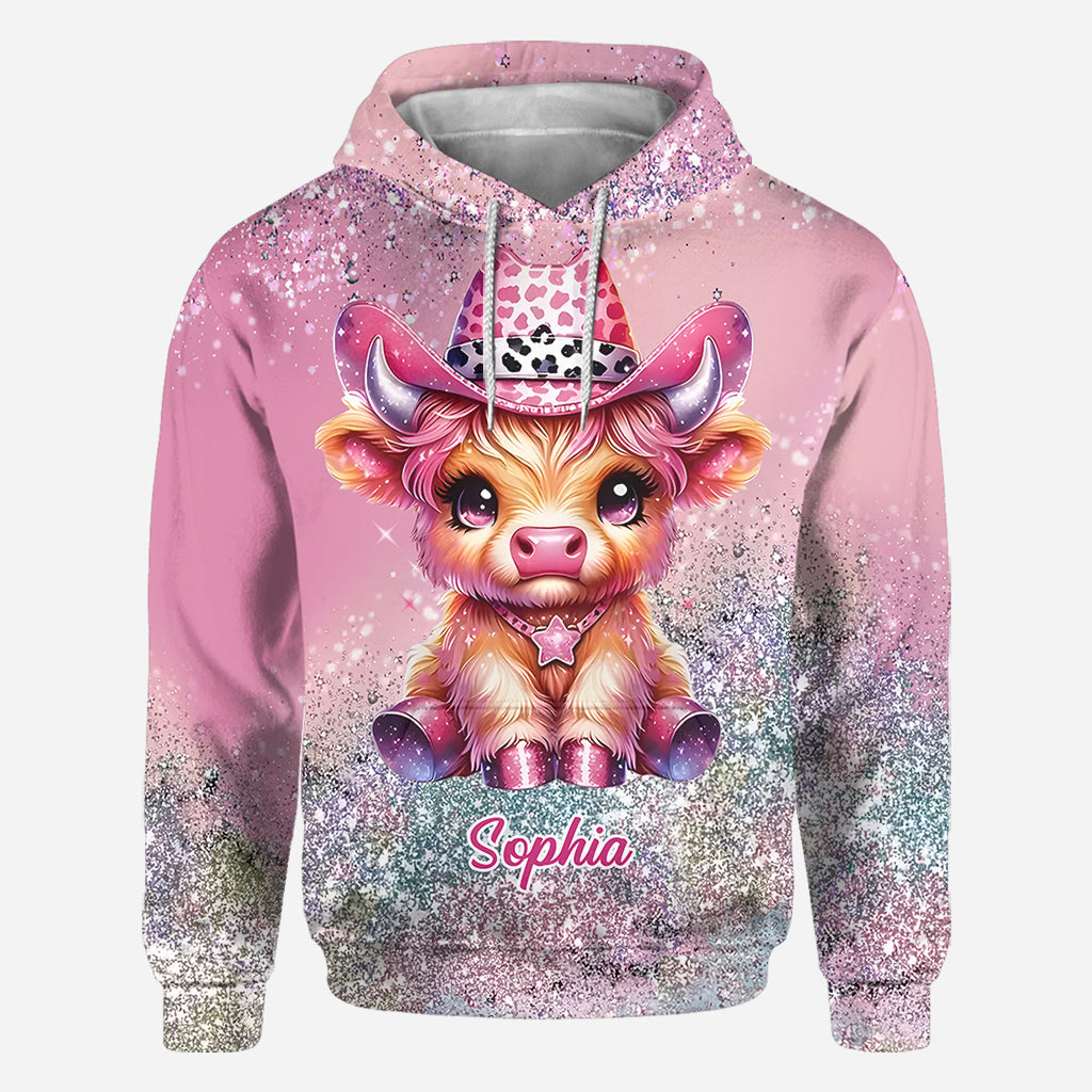 Cute Highland Cow - Personalized Highland Cow All Over Shirt