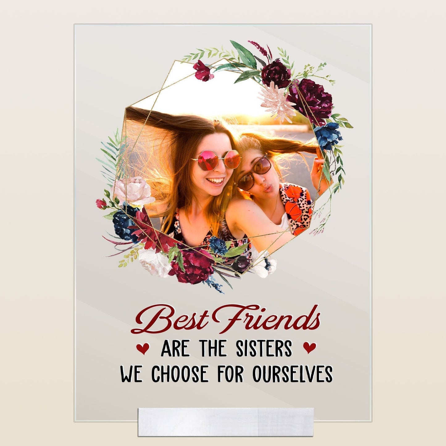 Best Friends Forever – Personalized Acrylic Plaque for Sisters and Best Friends with Fun Quote