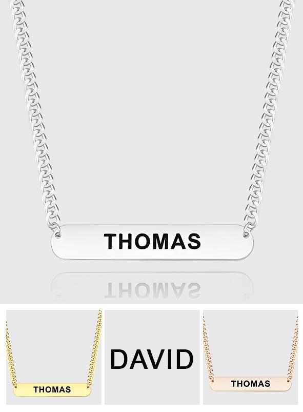 Any Name/ Text/... - Personalized Bar Necklace
