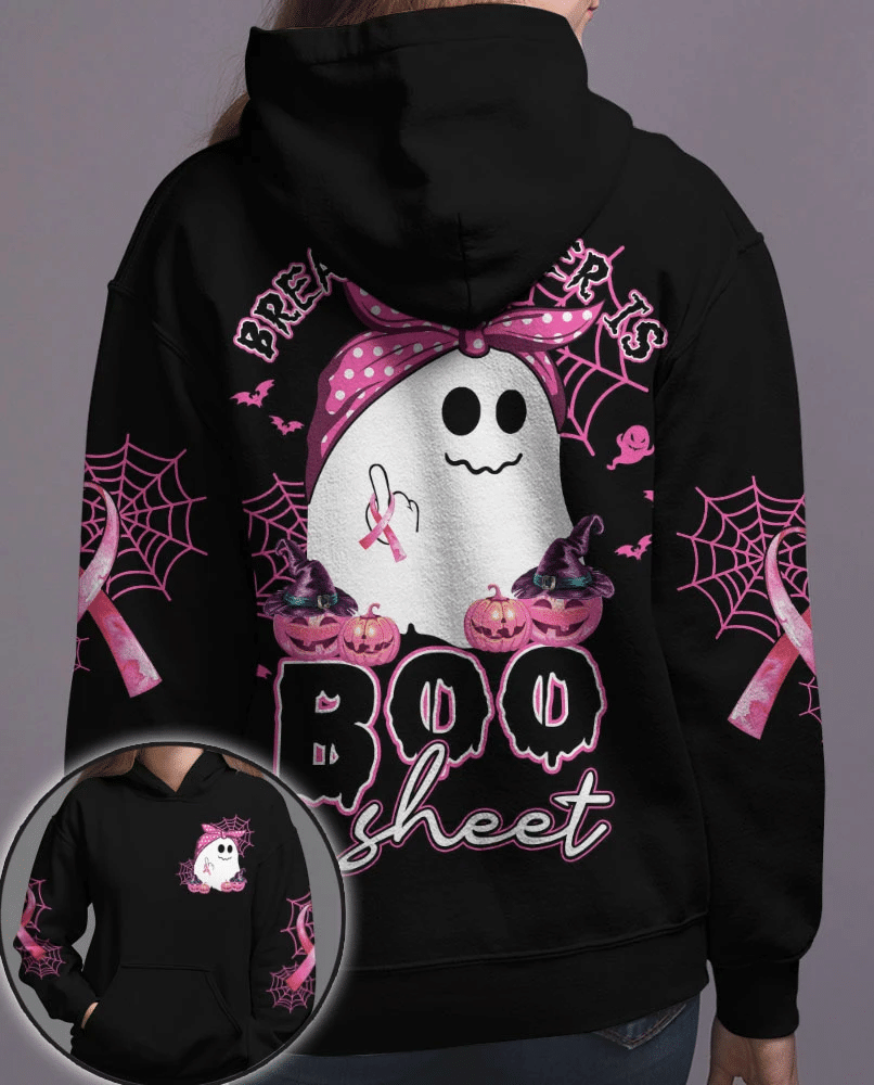 Breast Cancer Is Boo Sheet - Breast Cancer Awareness All Over T-shirt and Hoodie 0822
