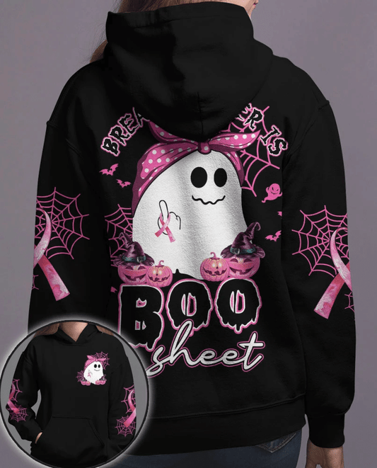 Breast Cancer Is Boo Sheet - Breast Cancer Awareness All Over T-shirt and Hoodie 0822